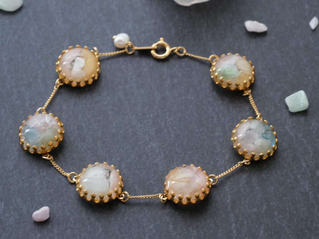 レジン×天然石　ブレスレット作品例